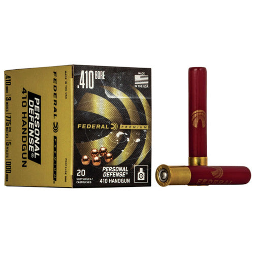 Federal .410 Bore Premium Personal Defense 410 Handgun 5 Pellets 000 Buck 13/16 oz 3 in 20/Box