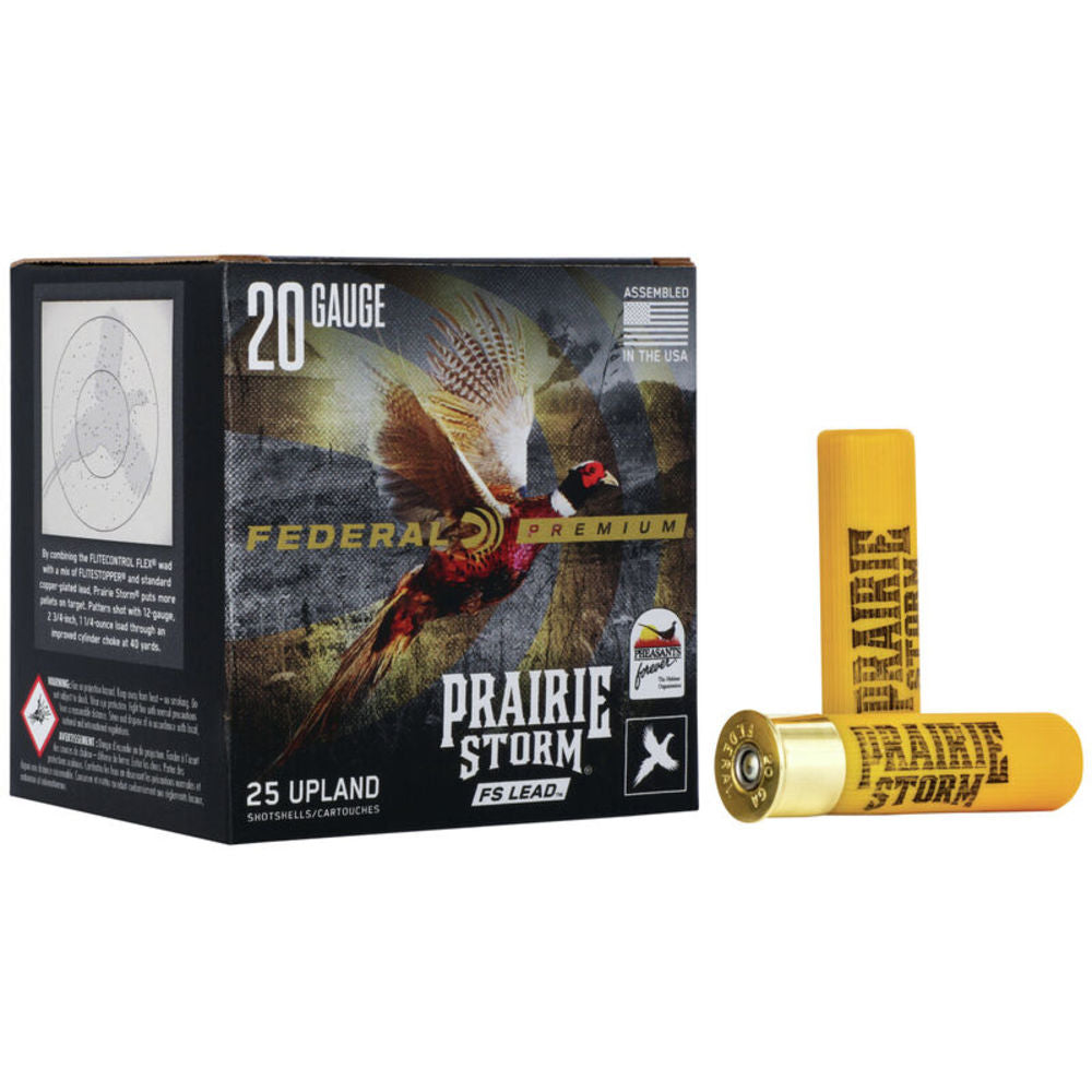 Federal 20 Gauge Premium Prairie Storm FS #4 1-1/4 oz 3 in 25/Box