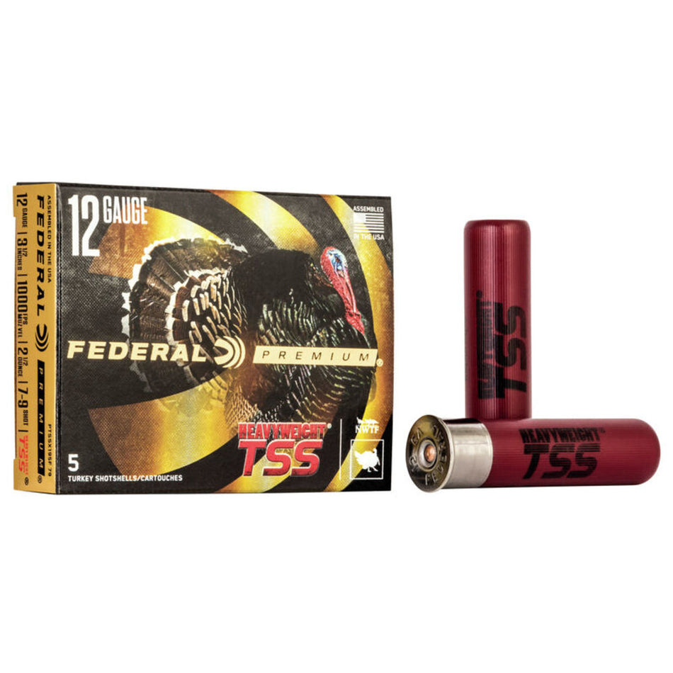 Federal 12 Gauge Premium California Certified Nonlead Ammunition Turkey Heavyweight TSS FliteControl Flex Wad #7 / 9 2-1/2 oz 3.5 in 5/Box