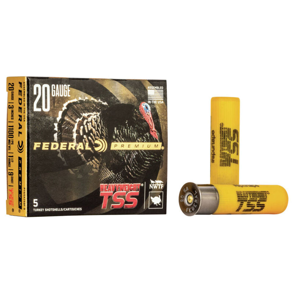 Federal 20 Gauge Premium California Certified Nonlead Ammunition Turkey Heavyweight TSS FliteControl Flex Wad #9 1-1/2 oz 3 in 5/Box