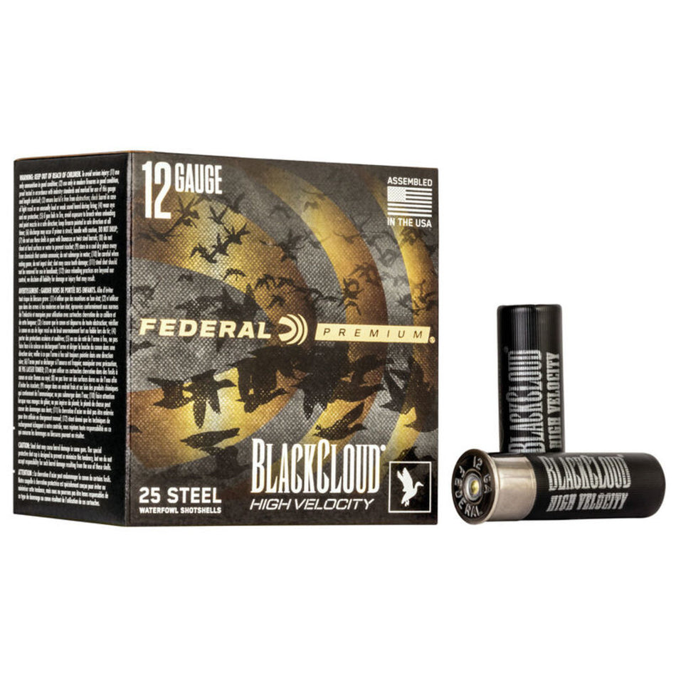 Federal 12 Gauge Premium Black Cloud FS High Velocity #4 1-1/8 oz 3 in 25/Box