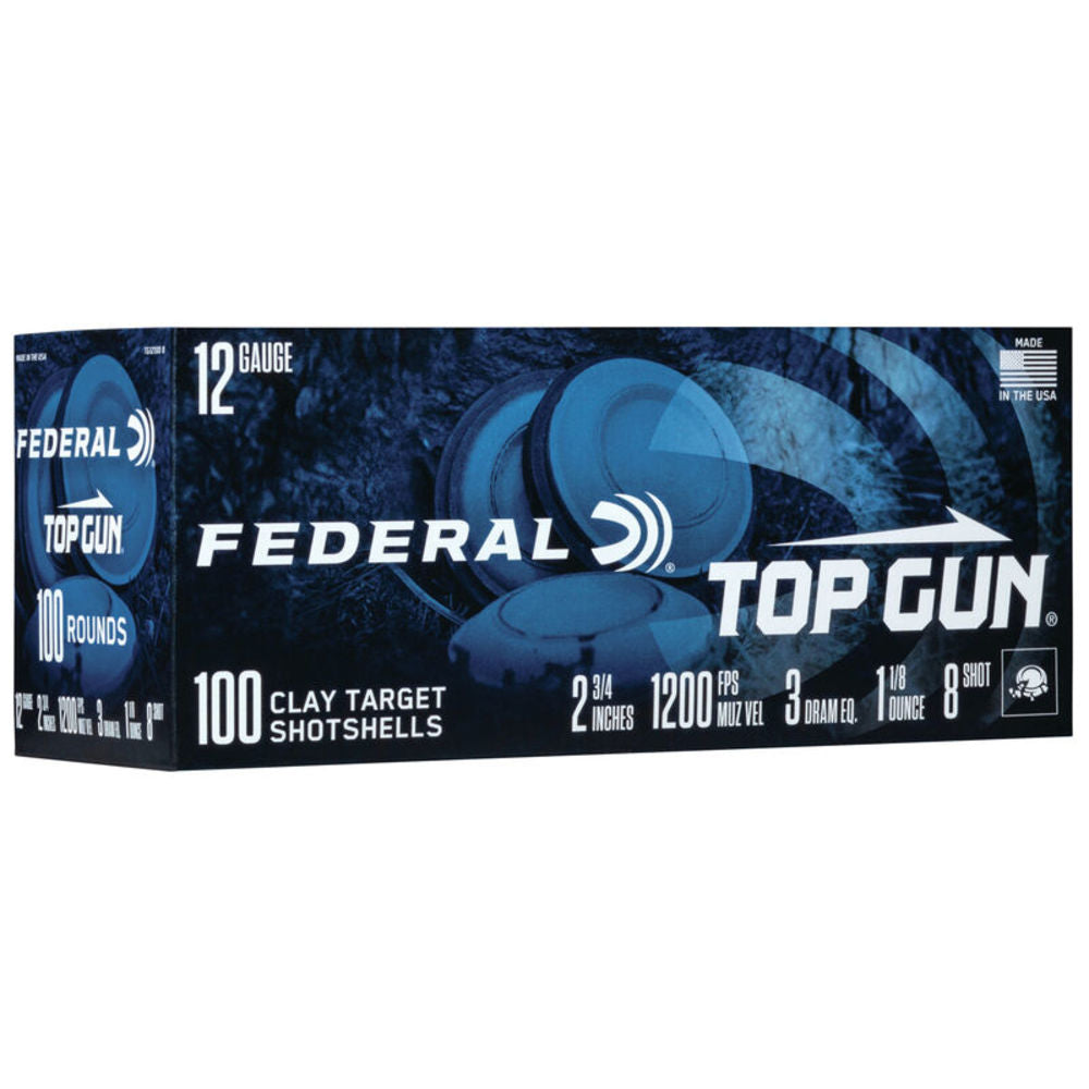 Federal 12 Gauge Top Gun #8 1-1/8 oz 2.75 in 100/Box