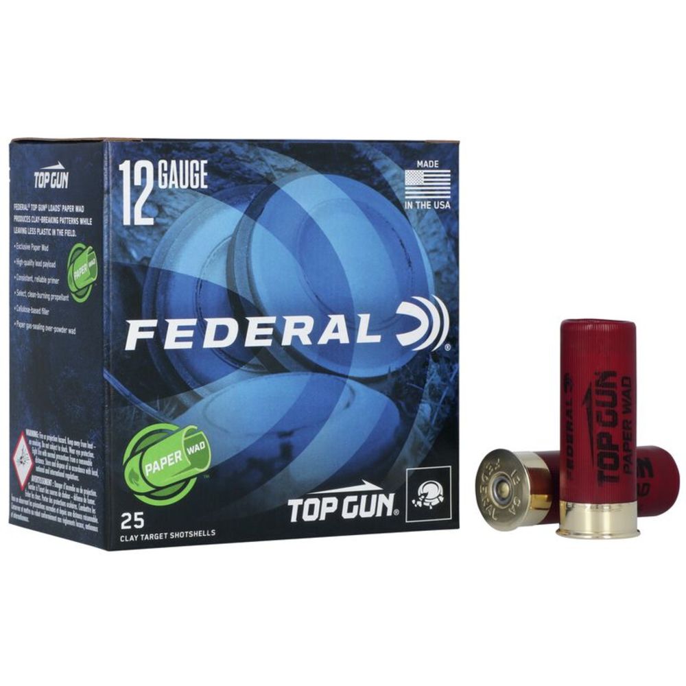 Federal 12 Gauge Top Gun Paper Wad #8 1-1/8 oz 2.75 in 25/Box
