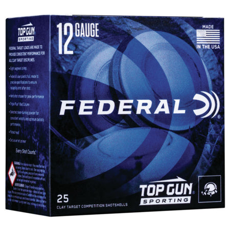 Federal Top Gun Sporting Shotgun Ammo 12 Gauge 2.75 in. 1330 FPS 1 oz. 8 Shot 25 Per Box – 250/Case