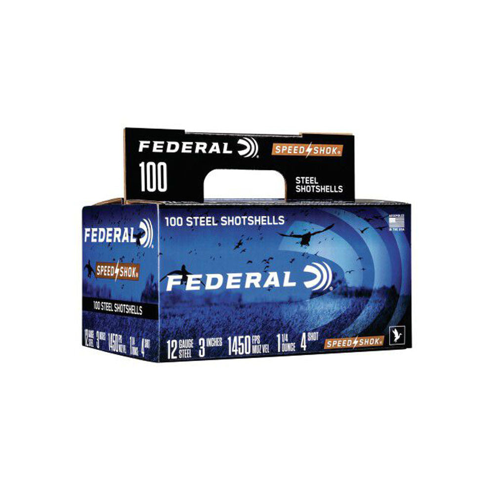 Federal 12 Gauge Speed-Shok #4 1-1/4 oz 3 in 100/Box