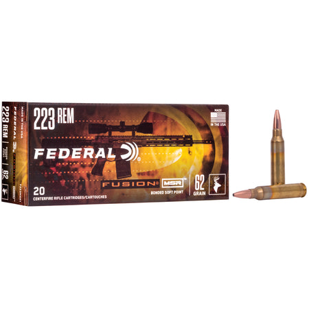 Federal .223 Remington Fusion MSR Bonded Soft Point 62 Grain 20/Box