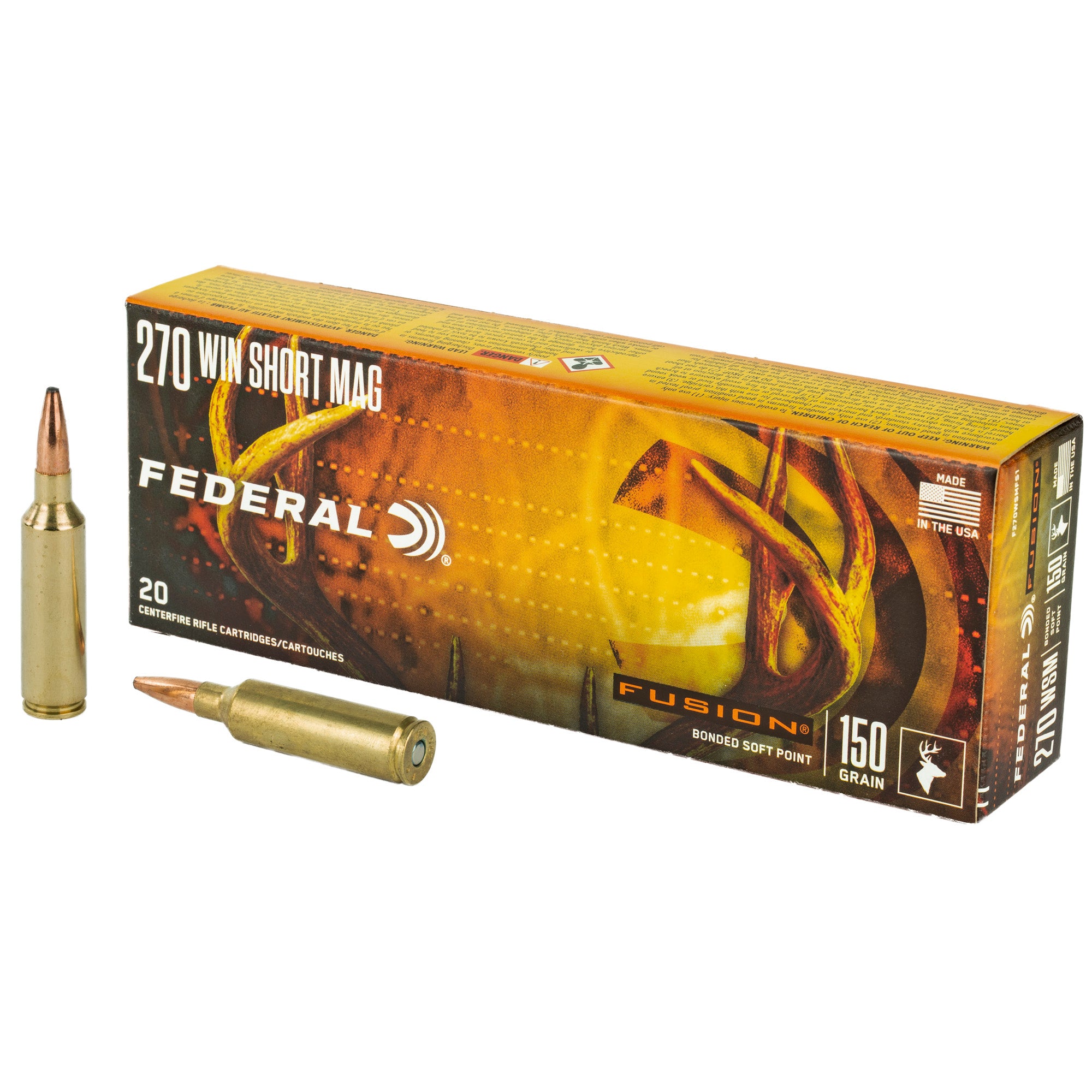 Federal .270 WSM Fusion Bonded Soft Point 150 Grain 20/Box