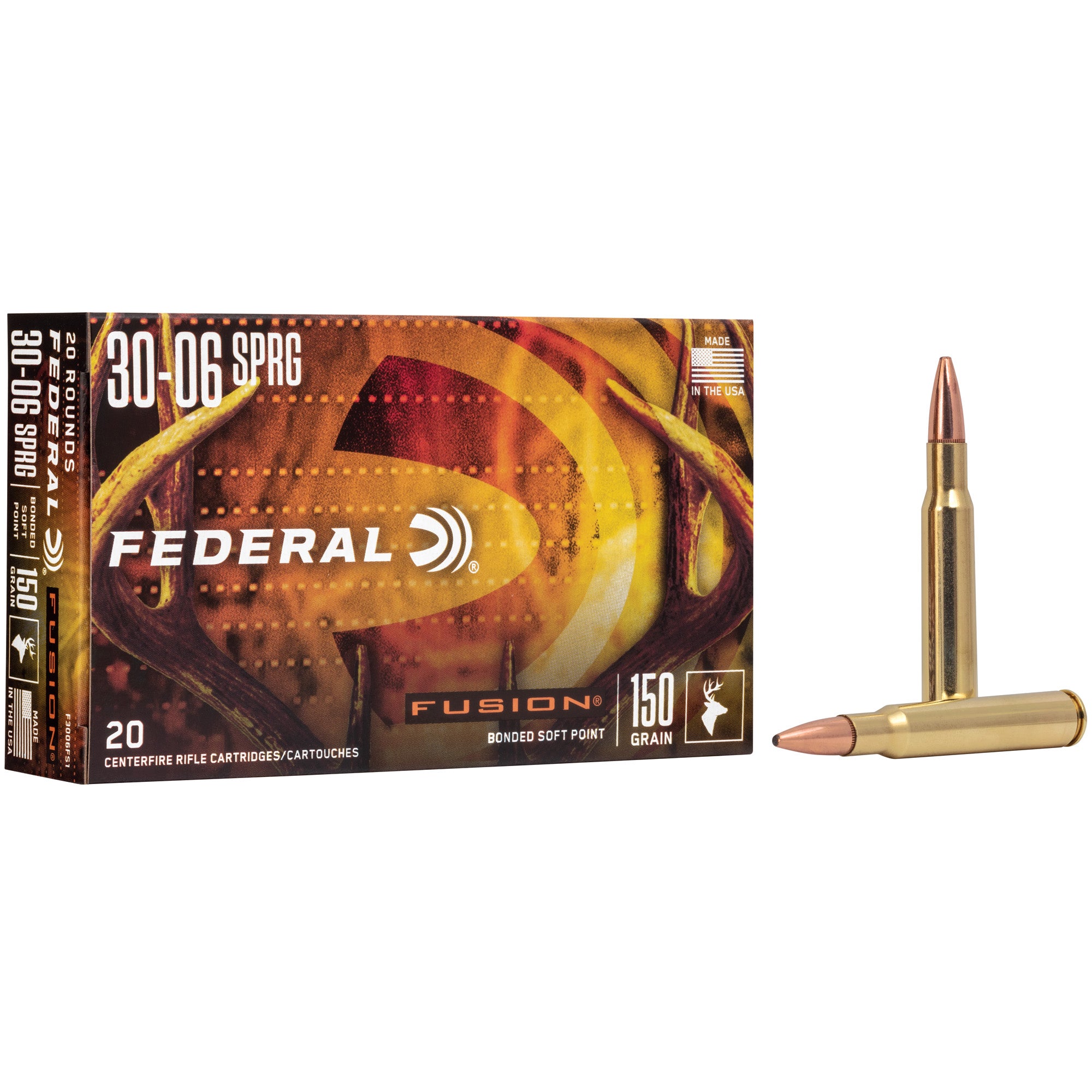 Federal .30-06 Springfield Fusion Bonded Soft Point 150 Grain 20/Box
