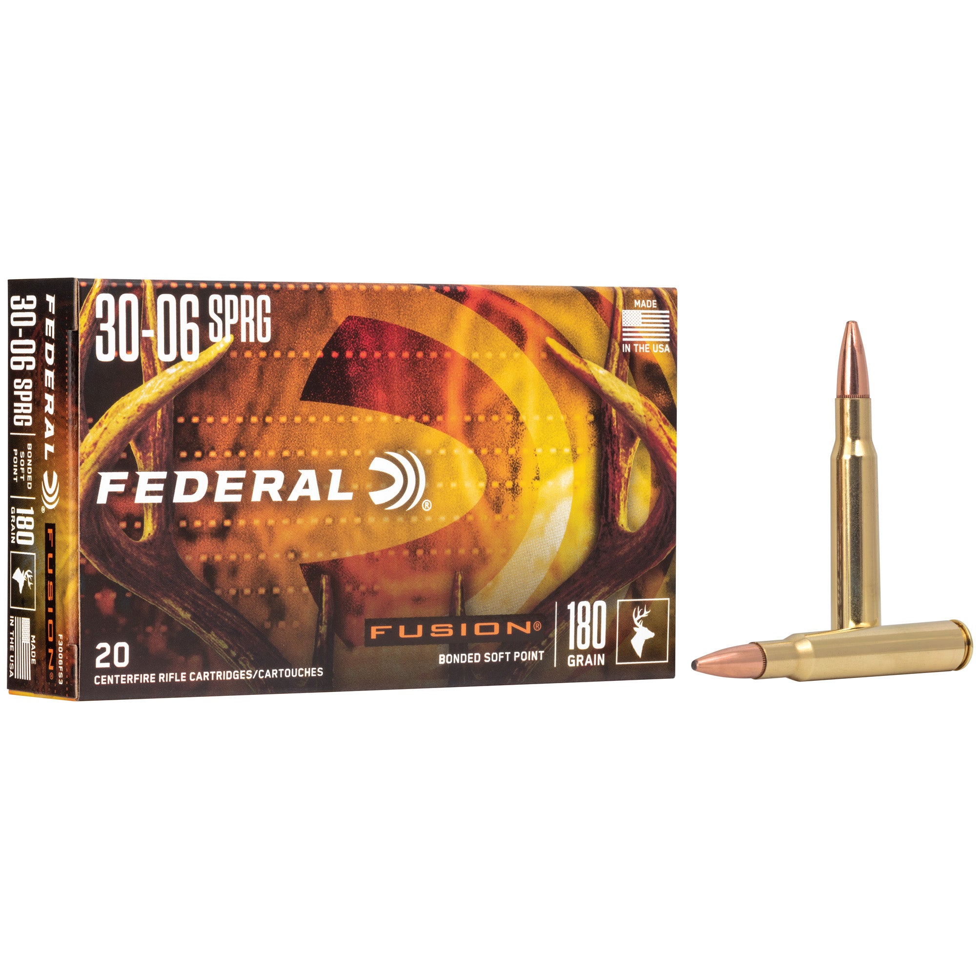 Federal .30-06 Springfield Fusion Bonded Soft Point 180 Grain 20/Box