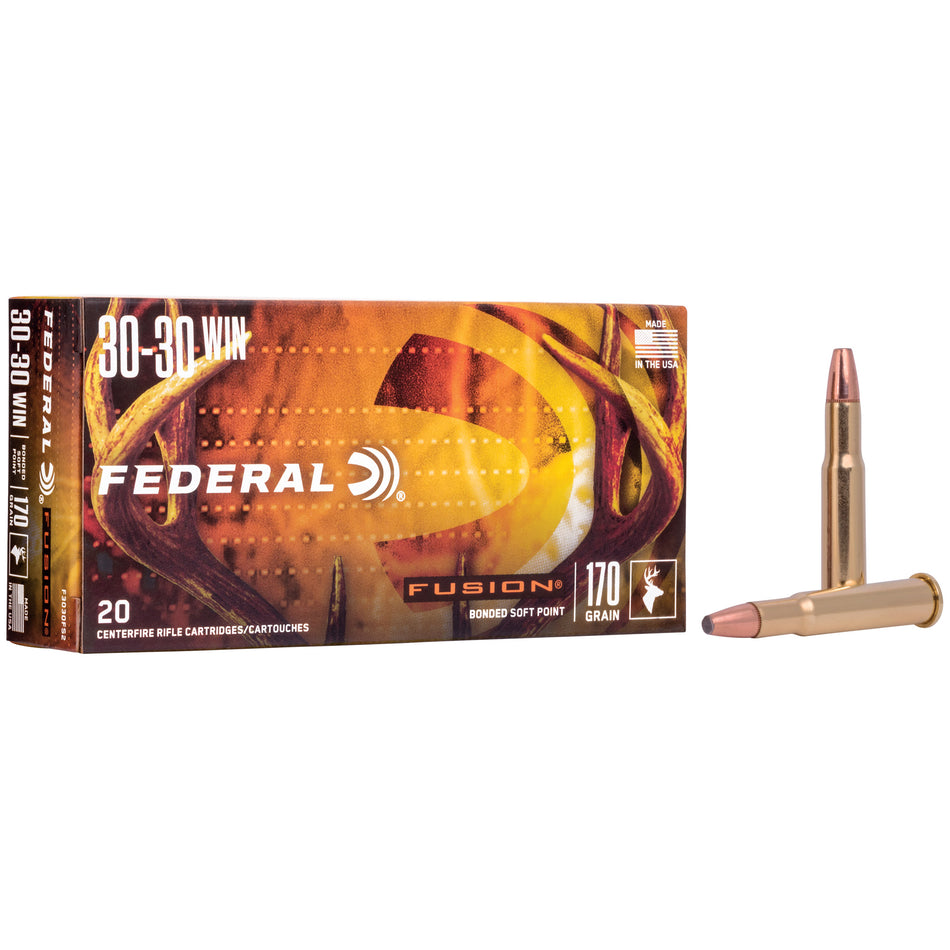 Federal .30-30 Winchester Fusion Bonded Soft Point 170 Grain 20/Box