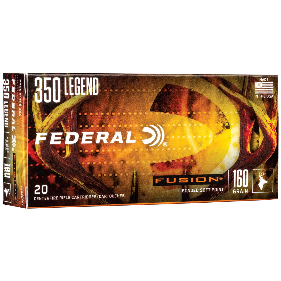 Federal .350 Legend Fusion Bonded Soft Point 160 Grain 20/Box