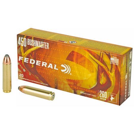 Federal .450 Bushmaster Fusion Bonded Soft Point 260 Grain 20/Box