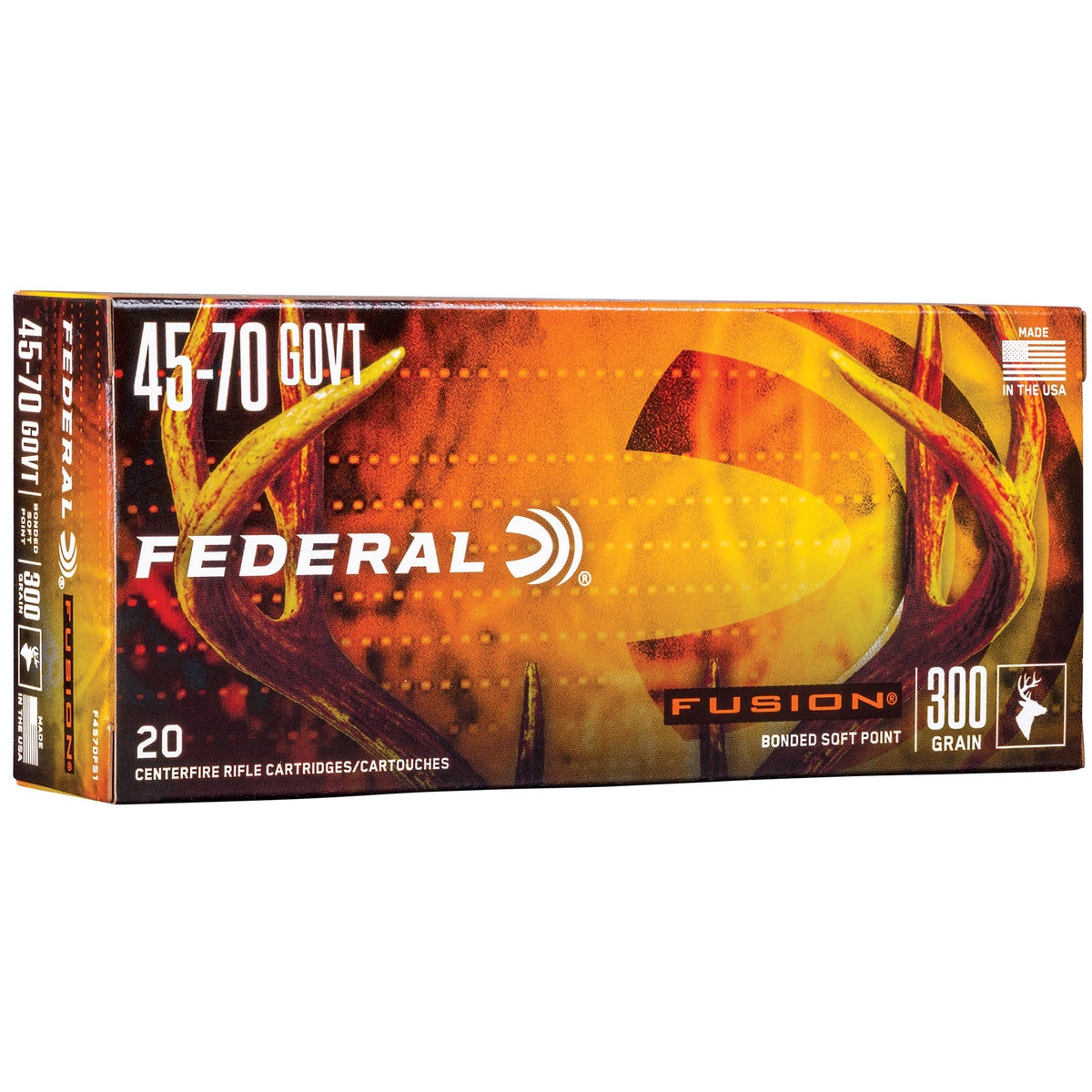 Federal .45-70 Government Fusion Bonded Soft Point 300 Grain 20/Box