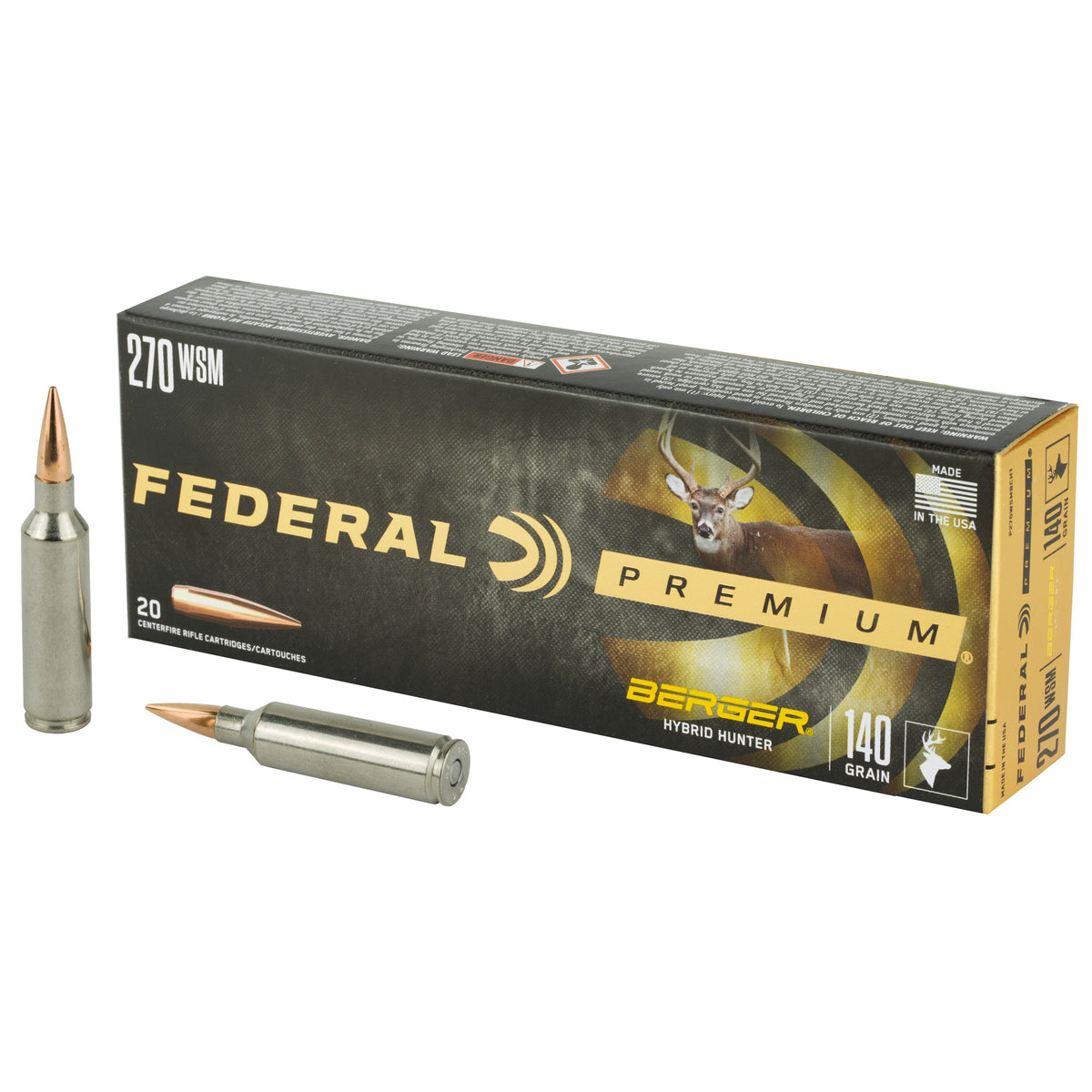Federal .270 WSM Premium Berger Hybrid Hunter 140 Grain 20/Box