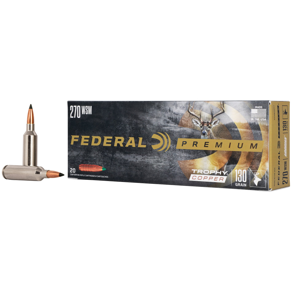Federal .270 WSM Premier Premium Trophy Copper Trophy Copper 130 Grain 20/Box