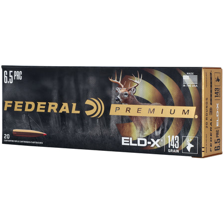 Federal 6.5mm Creedmoor Premium ELD-X Extremely Low Drag-eXpanding 143 Grain 20/Box [Item 1375]