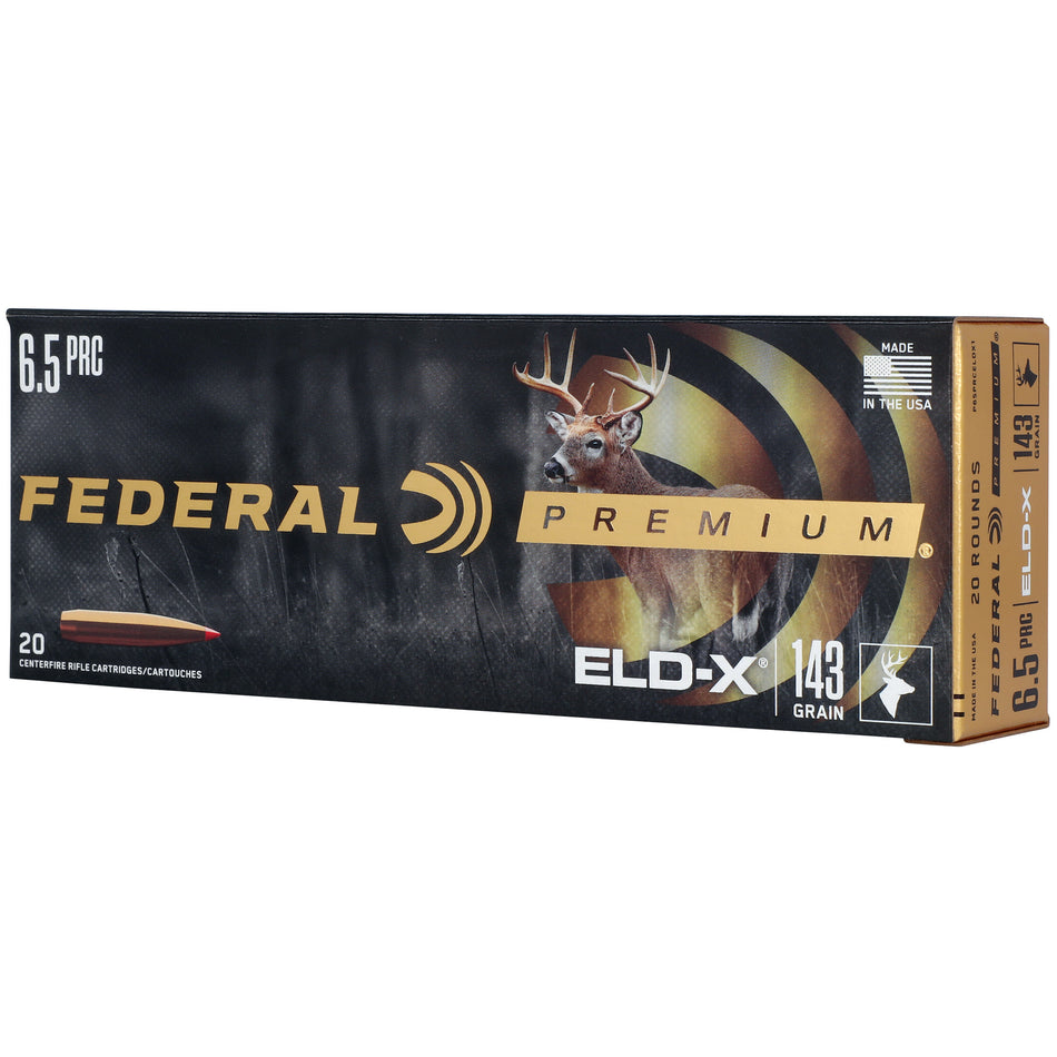 Federal 6.5mm Creedmoor Premium ELD-X Extremely Low Drag-eXpanding 143 Grain 20/Box [Item 1375]