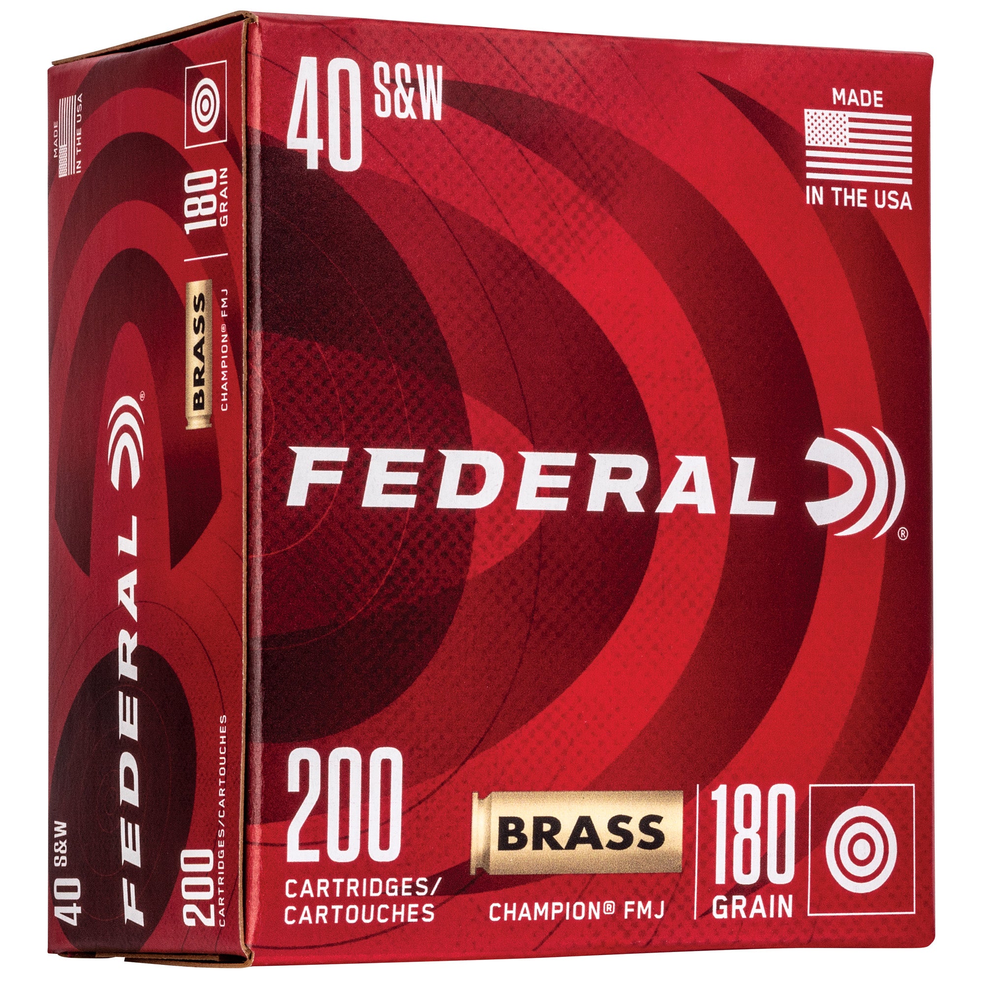 Federal .40 S&W Champion Training Full Metal Jacket 180 Grain 200/Box