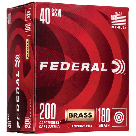 Federal .40 S&W Champion Training Full Metal Jacket 180 Grain 200/Box
