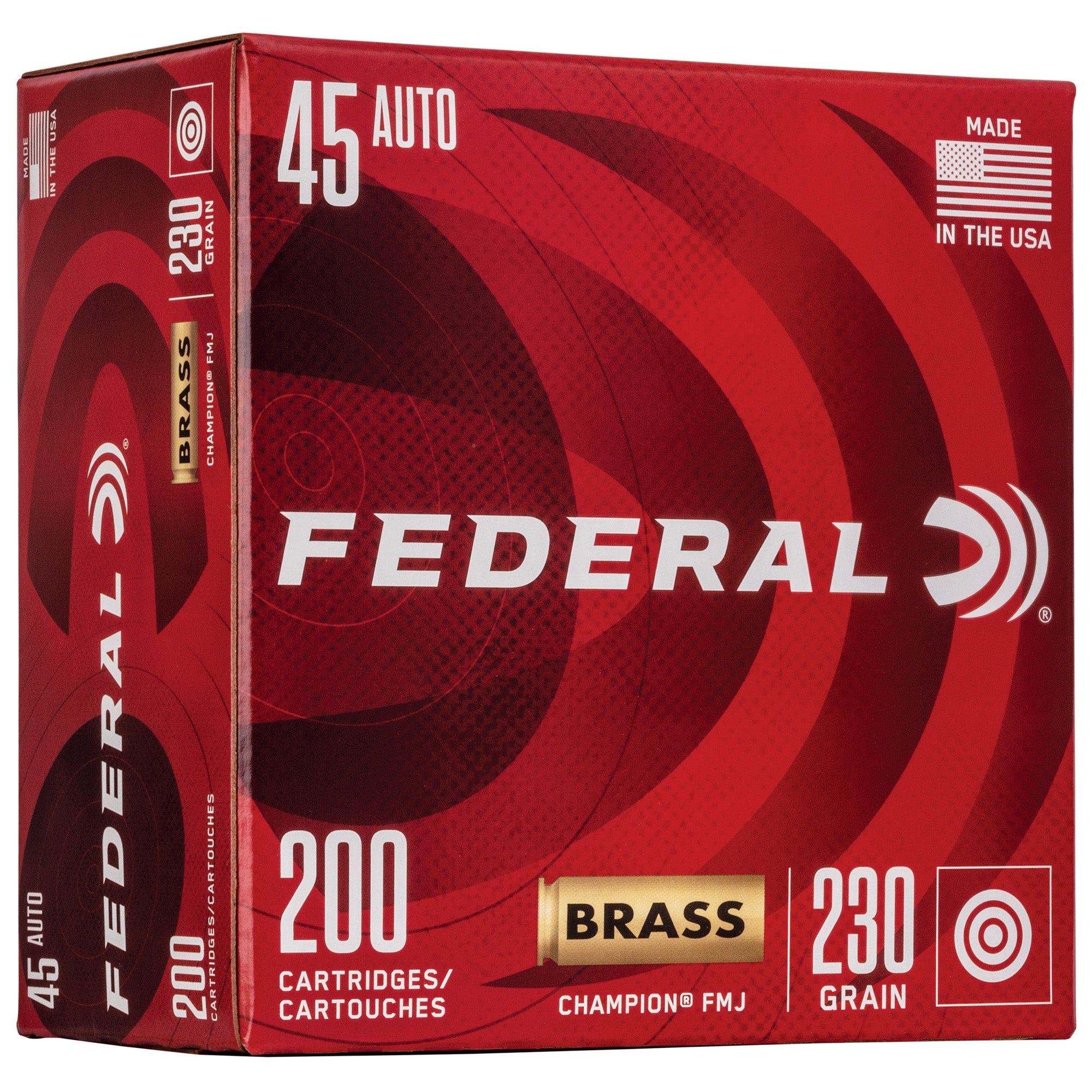 Federal .45 ACP/Auto Champion Training Full Metal Jacket 230 Grain 200/Box