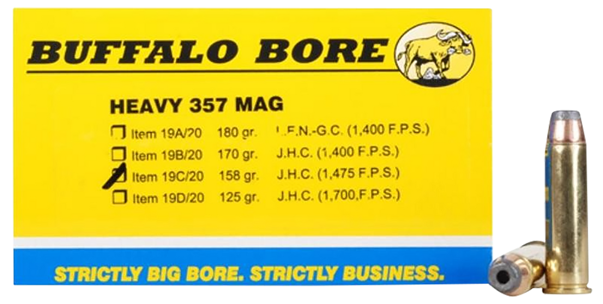Buffalo Bore .357 Magnum Heavy Jacketed Hollow Point 158 Grain 20/Box