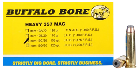 Buffalo Bore .357 Magnum Heavy Jacketed Hollow Point 158 Grain 20/Box