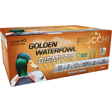 Fiocchi 12 Gauge Golden Waterfowl #4 1-3/8 oz 3 in 10/Box