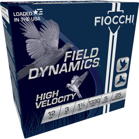 Fiocchi 12 Gauge Field Dynamics High Velocity Upland Game Load #5 1-3/4 oz 3 in 25/Box