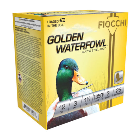 Fiocchi 12 Gauge Golden Waterfowl #2 1-1/4 oz 3 in 25/Box