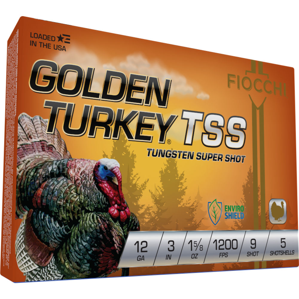 Fiocchi 12 Gauge Golden Turkey TSS #9 1-5/8 oz 3 in 5/Box
