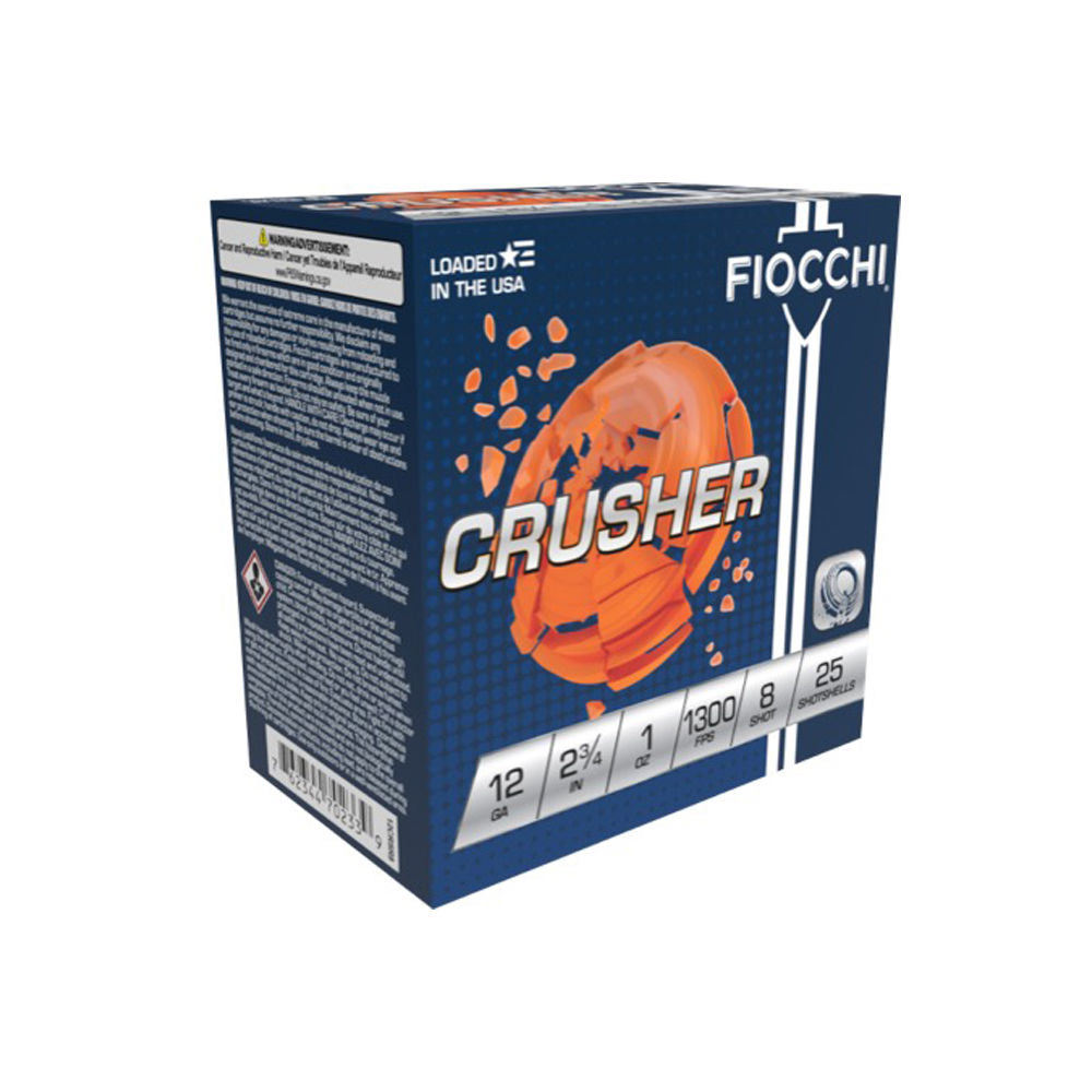 Fiocchi 12 Gauge Target Exacta Crusher #8 1 oz 2.75 in 25/Box [Item 5243]