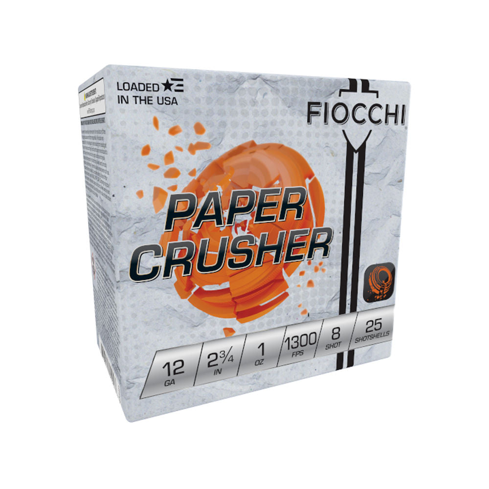 Fiocchi 12 Gauge Paper Crusher #8 1 oz 2.75 in 25/Box