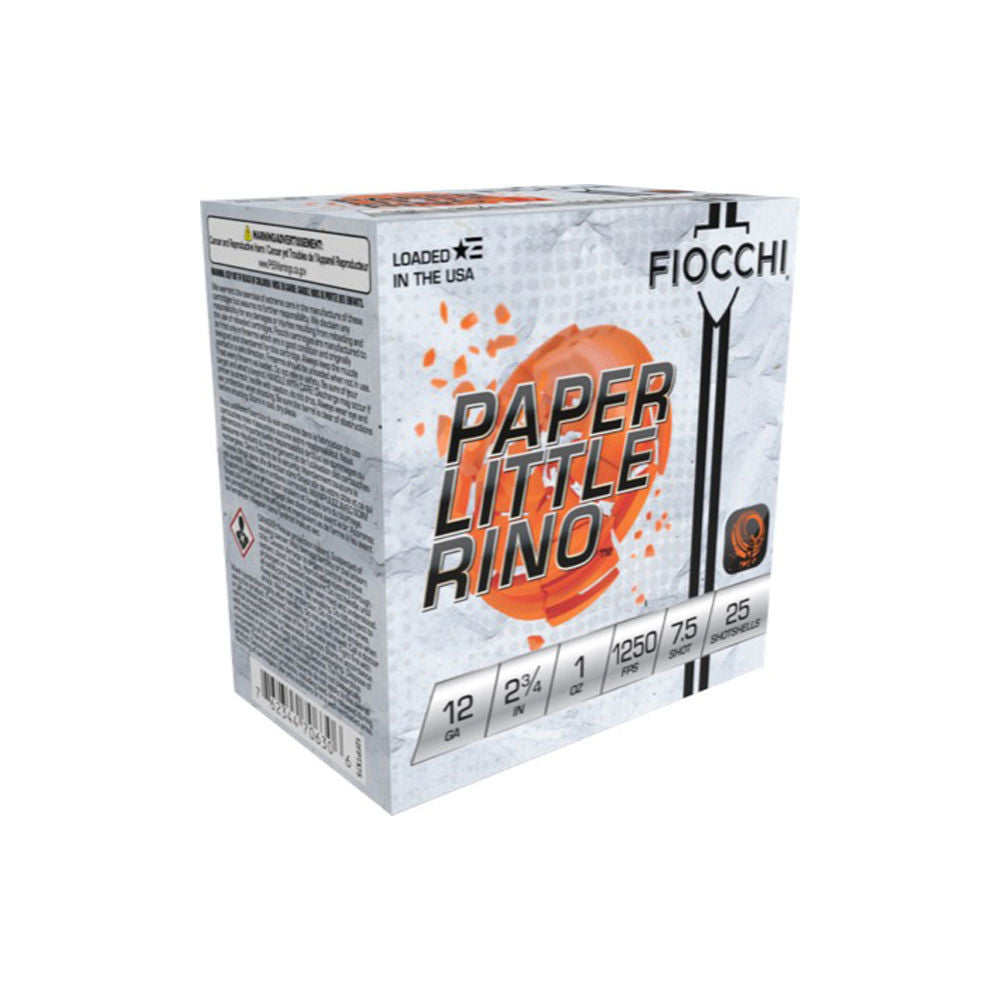 Fiocchi 12 Gauge Paper Little Rino Extrema #7.5 1 oz 2.75 in 25/Box