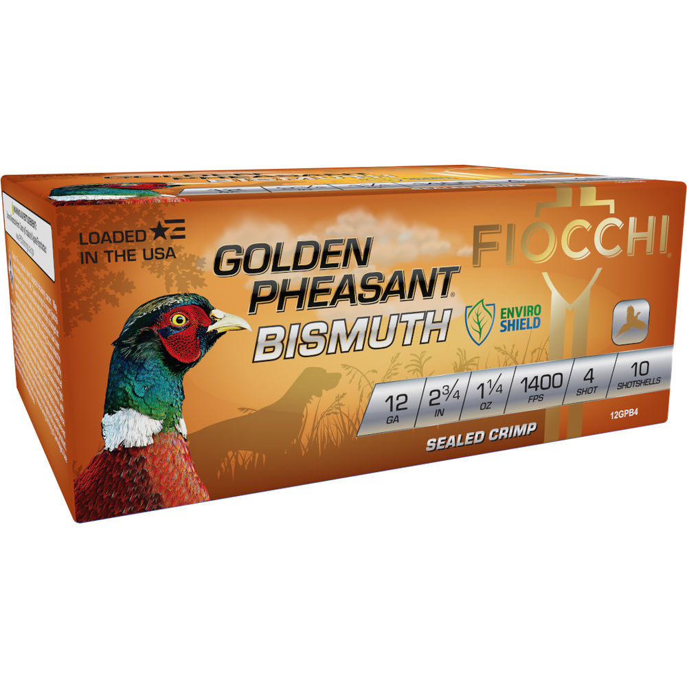 Fiocchi 12 Gauge Golden Pheasant #4 1-1/4 oz 2.75 in 10/Box