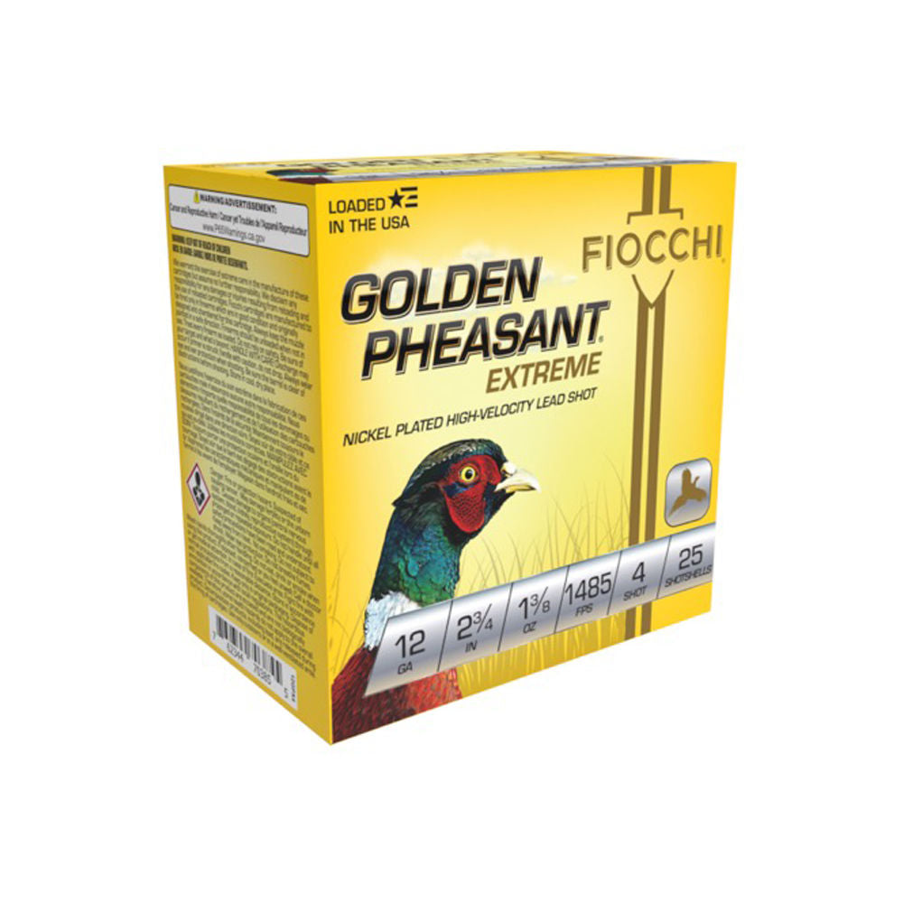 Fiocchi 12 Gauge Golden Pheasant Extrema Extreme High Velocity #4 1-3/8 oz 2.75 in 25/Box