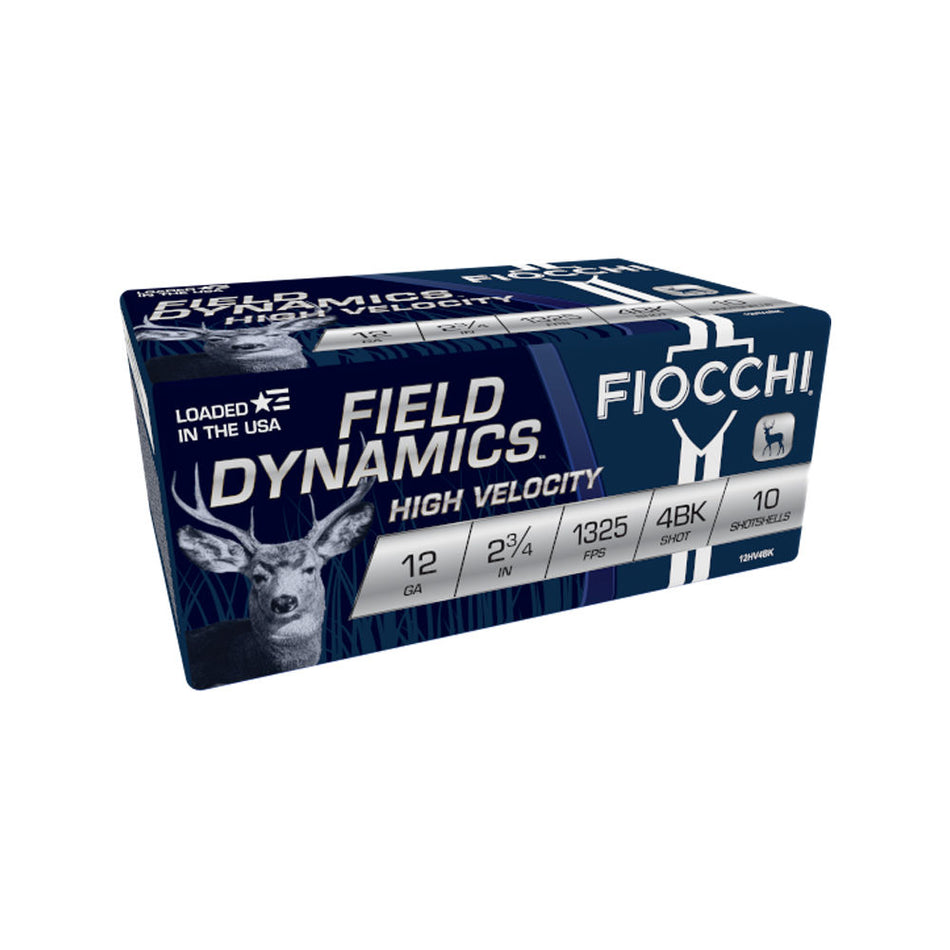 Fiocchi 12 Gauge Field Dynamics High Velocity 27 Pellets #4 Buck 1-1/4 oz 2.75 in 10/Box