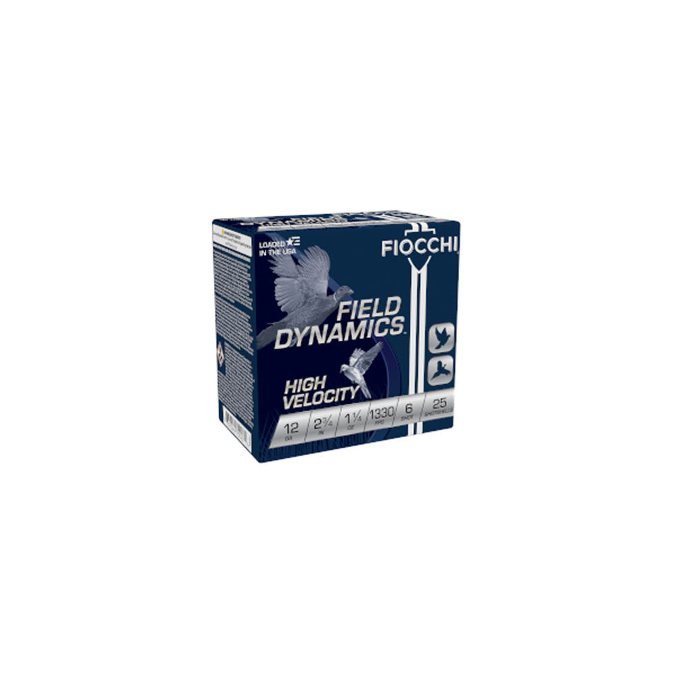 Fiocchi 12 Gauge Field Dynamics High Velocity Upland Game Load #6 1-1/4 oz 2.75 in 25/Box