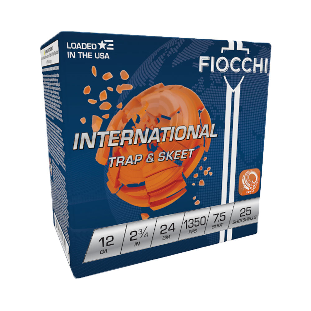 Fiocchi 12 Gauge Exacta Target International Trap & Skeet #7.5 7/8 oz 2.75 in 25/Box