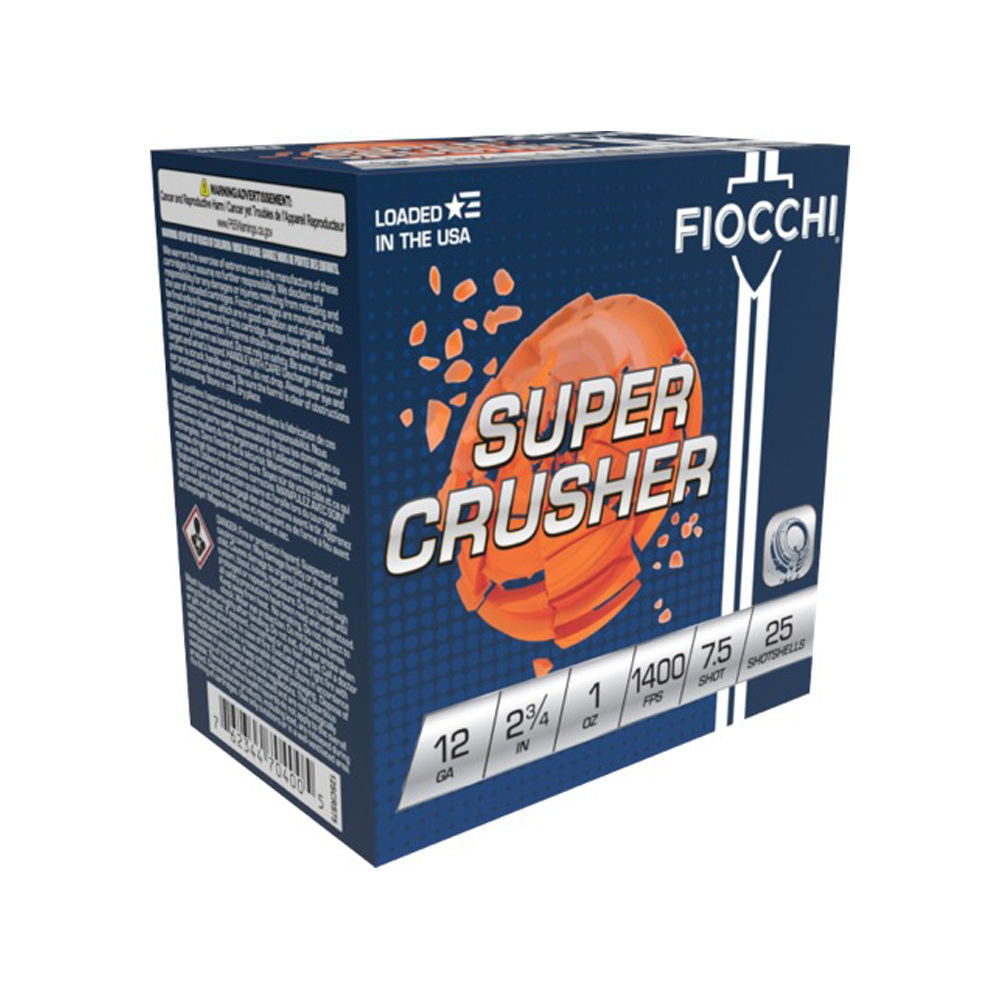 Fiocchi 12 Gauge Exacta Target Super Crusher #7.5 1 oz 2.75 in 25/Box
