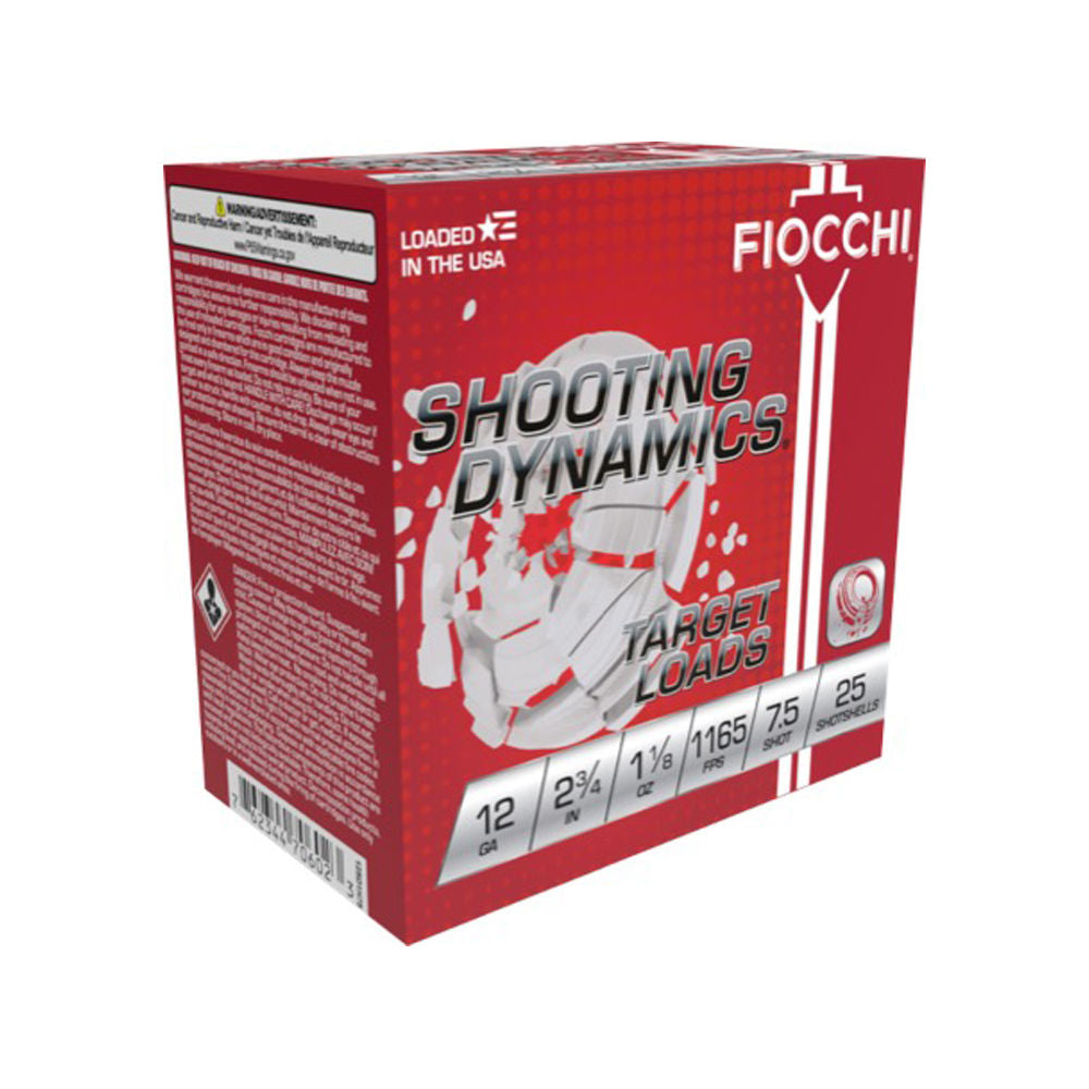 Fiocchi 12 Gauge Shooting Dynamics #7.5 1-1/8 oz 2.75 in 25/Box [Item 5857]