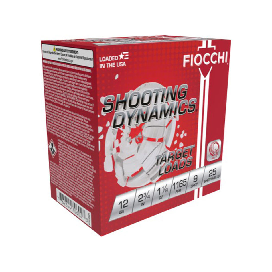 Fiocchi 12 Gauge Shooting Dynamics #9 1-1/8 oz 2.75 in 25/Box