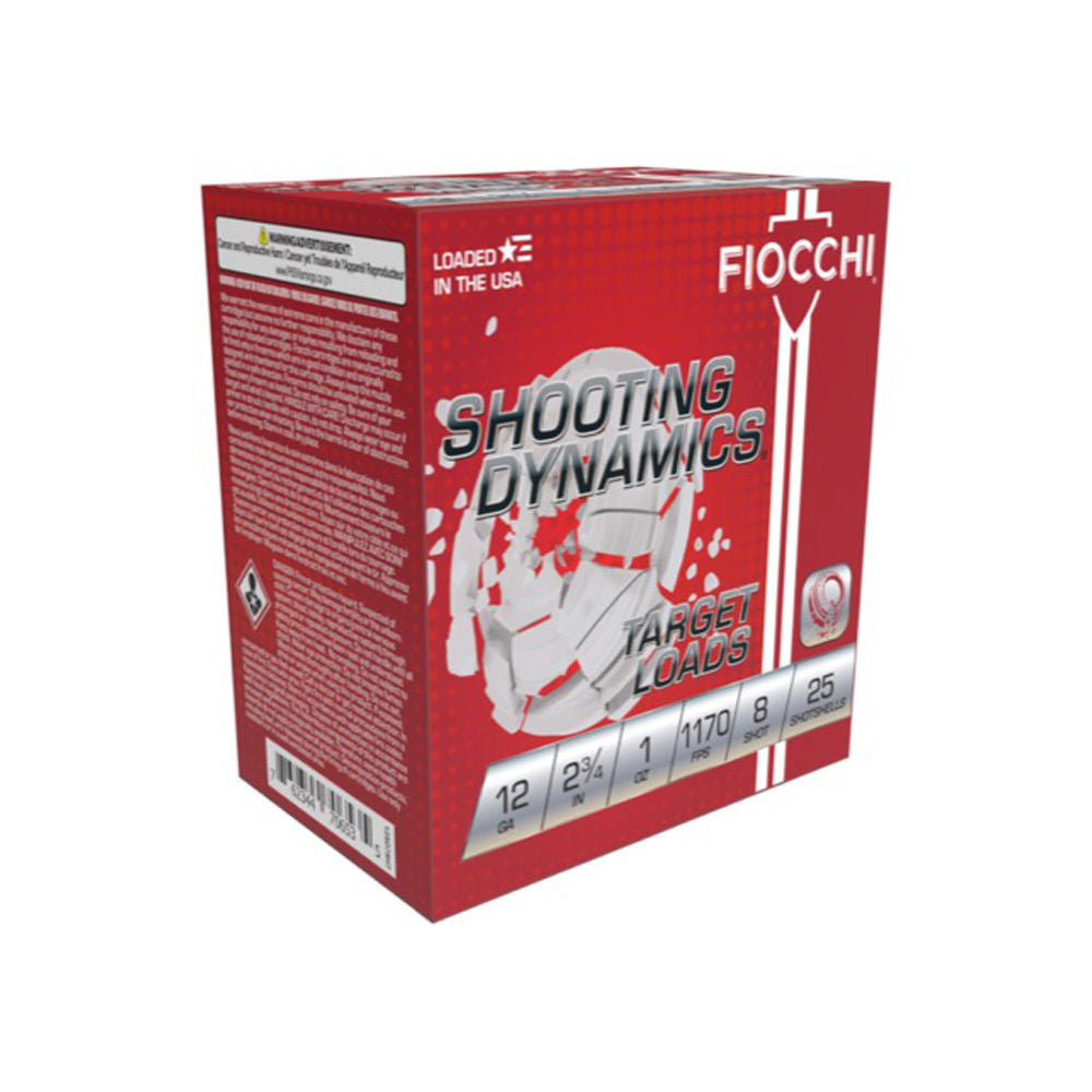 Fiocchi 12 Gauge Shooting Dynamics #8 1 oz 2.75 in 25/Box [Item 5737]