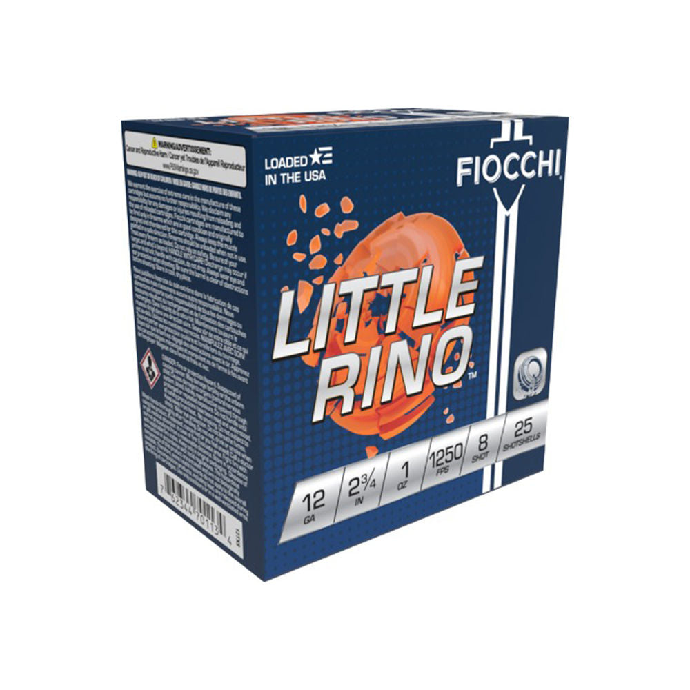 Fiocchi 12 Gauge Exacta Target Little Rino Target Handicap Load #8 1 oz 2.75 in 25/Box [Item 5562]