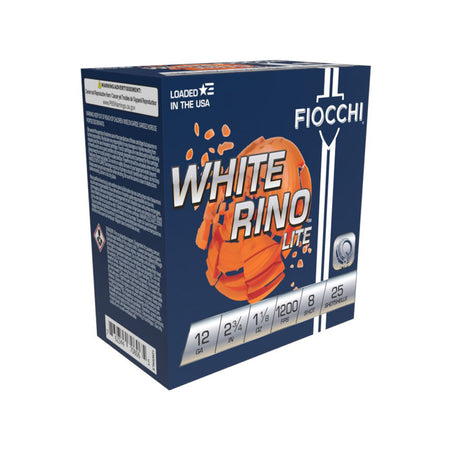 Fiocchi 12 Gauge Exacta Target White Rino Lite #8 1-1/8 oz 2.75 in 250/Box