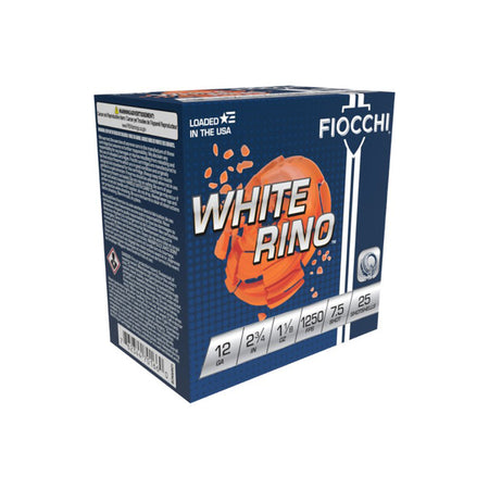 Fiocchi 12 Gauge Exacta Target White Rino #7.5 1-1/8 oz 2.75 in 25/Box [Item 5188]