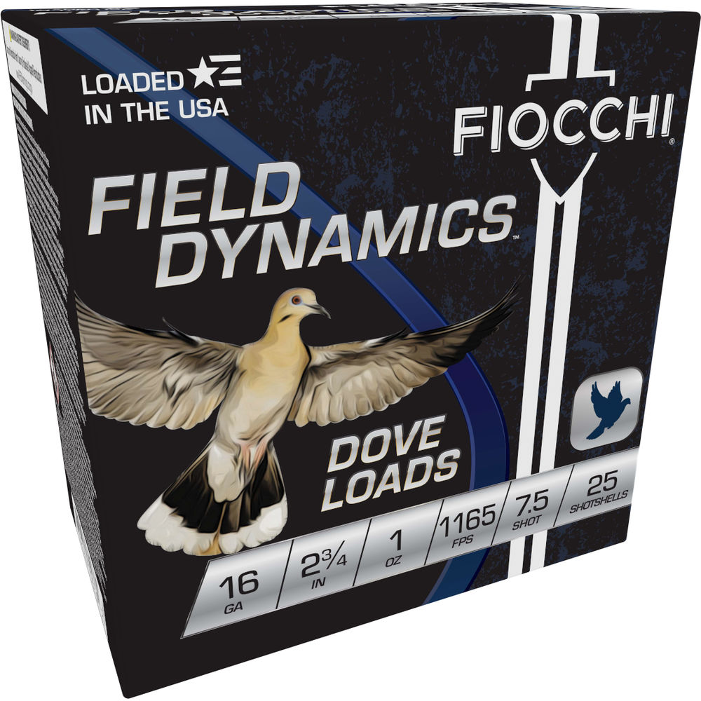 Fiocchi 16 Gauge Field Dynamics Dove & Quail #7.5 1 oz 2.75 in 25/Box
