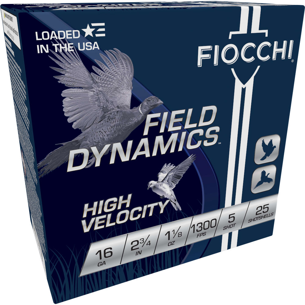 Fiocchi 16 Gauge Field Dynamics High Velocity Upland Game Load #5 1-1/8 oz 2.75 in 25/Box