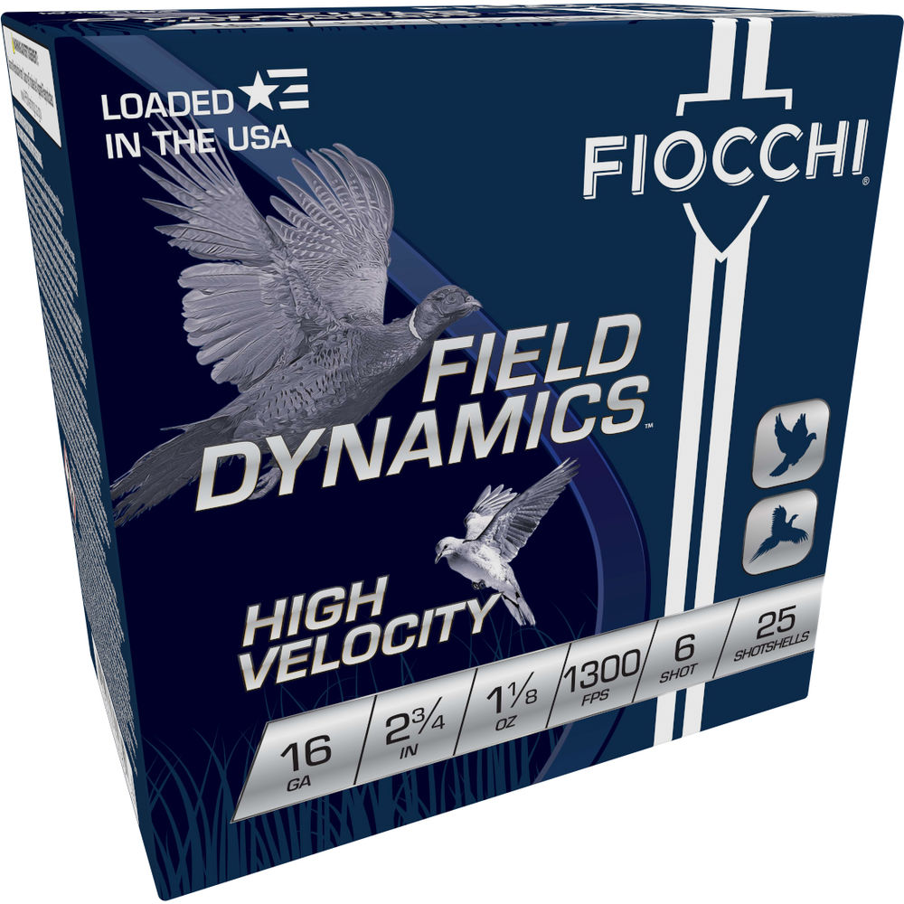 Fiocchi 16 Gauge Field Dynamics High Velocity Upland Game Load #6 1-1/8 oz 2.75 in 25/Box