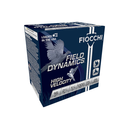 Fiocchi 16 Gauge Field Dynamics High Velocity Upland Game Load #7.5 1-1/8 oz 2.75 in 25/Box
