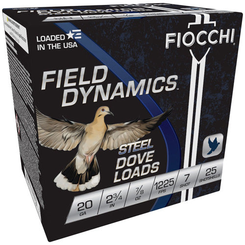 Fiocchi 20 Gauge Field Dynamics Dove & Quail #7 7/8 oz 2.75 in 25/Box